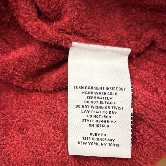 Ruby Rd. Rich Red Open Front Cardigan - Picture 5 of 10